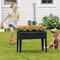 Costway 1/2 PCS Raised Garden Bed, Elevated Metal Planter Box with Legs and Drainage Holes Green/Black